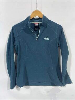 The North Face Women's Teal Quarter-Zip Fleece Pullover